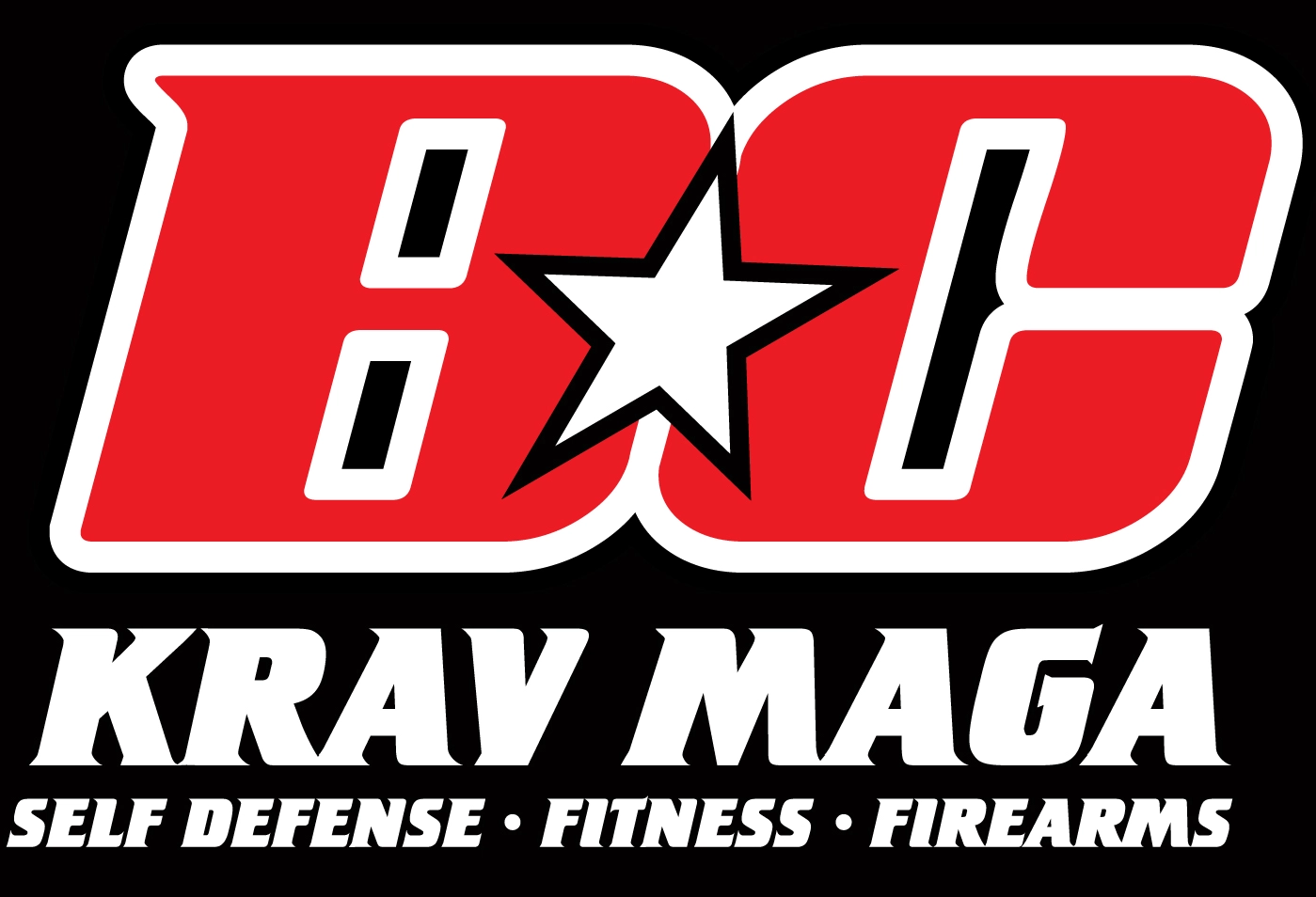 Boise Cities Krav Maga Logo Stacked on Black Background